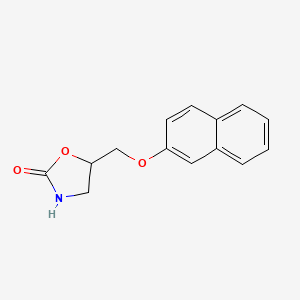 molecular formula C14H13NO3 B5068737 5-[(2-naphthyloxy)methyl]-1,3-oxazolidin-2-one 