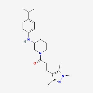 N-(4-isopropylphenyl)-1-[3-(1,3,5-trimethyl-1H-pyrazol-4-yl)propanoyl]-3-piperidinamine