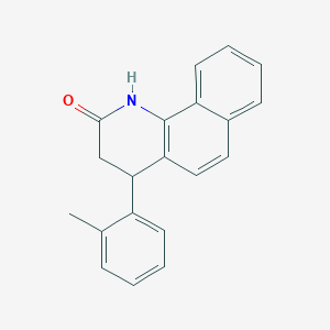molecular formula C20H17NO B5068773 4-(2-methylphenyl)-3,4-dihydrobenzo[h]quinolin-2(1H)-one 