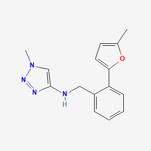 molecular formula C15H16N4O B5068780 1-methyl-N-[2-(5-methyl-2-furyl)benzyl]-1H-1,2,3-triazol-4-amine 