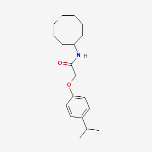 molecular formula C19H29NO2 B5068784 N-cyclooctyl-2-(4-isopropylphenoxy)acetamide 