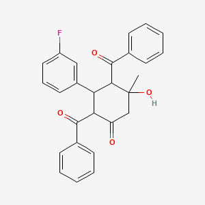2,4-dibenzoyl-3-(3-fluorophenyl)-5-hydroxy-5-methylcyclohexanone
