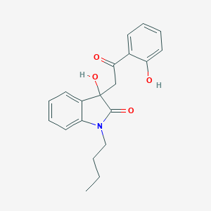 molecular formula C20H21NO4 B506880 1-butyl-3-hydroxy-3-[2-(2-hydroxyphenyl)-2-oxoethyl]-1,3-dihydro-2H-indol-2-one CAS No. 862706-66-9