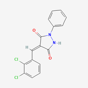 molecular formula C16H10Cl2N2O2 B5068805 4-(2,3-dichlorobenzylidene)-1-phenyl-3,5-pyrazolidinedione 