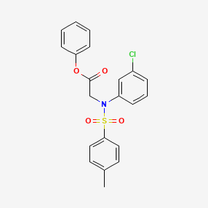 molecular formula C21H18ClNO4S B5068812 phenyl N-(3-chlorophenyl)-N-[(4-methylphenyl)sulfonyl]glycinate 