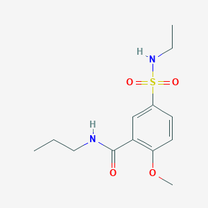 molecular formula C13H20N2O4S B5068867 5-[(ethylamino)sulfonyl]-2-methoxy-N-propylbenzamide 