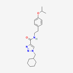 molecular formula C21H30N4O2 B5068932 1-(cyclohexylmethyl)-N-[2-(4-isopropoxyphenyl)ethyl]-1H-1,2,3-triazole-4-carboxamide 