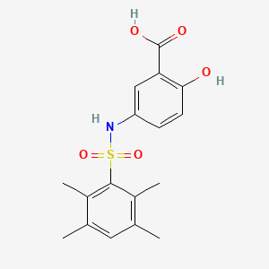 2-hydroxy-5-{[(2,3,5,6-tetramethylphenyl)sulfonyl]amino}benzoic acid