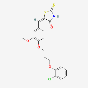 5-{4-[3-(2-chlorophenoxy)propoxy]-3-methoxybenzylidene}-2-thioxo-1,3-thiazolidin-4-one