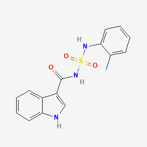 molecular formula C16H15N3O3S B5068947 N-{[(2-methylphenyl)amino]sulfonyl}-1H-indole-3-carboxamide 