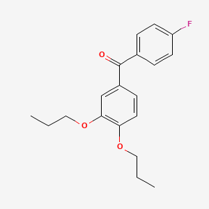 molecular formula C19H21FO3 B5068970 (3,4-dipropoxyphenyl)(4-fluorophenyl)methanone 