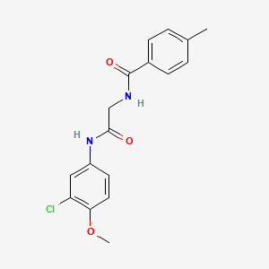 N-{2-[(3-chloro-4-methoxyphenyl)amino]-2-oxoethyl}-4-methylbenzamide