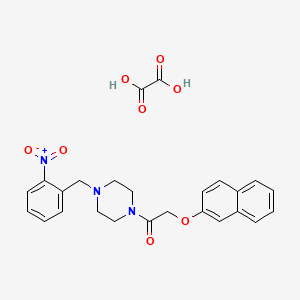 1-[(2-naphthyloxy)acetyl]-4-(2-nitrobenzyl)piperazine oxalate
