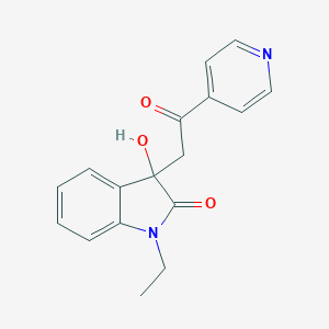 molecular formula C17H16N2O3 B506900 1-ethyl-3-hydroxy-3-[2-oxo-2-(pyridin-4-yl)ethyl]-1,3-dihydro-2H-indol-2-one CAS No. 688038-27-9