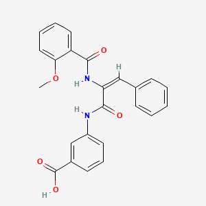 molecular formula C24H20N2O5 B5069005 3-({2-[(2-methoxybenzoyl)amino]-3-phenylacryloyl}amino)benzoic acid 