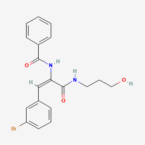 molecular formula C19H19BrN2O3 B5069021 N-(2-(3-bromophenyl)-1-{[(3-hydroxypropyl)amino]carbonyl}vinyl)benzamide 
