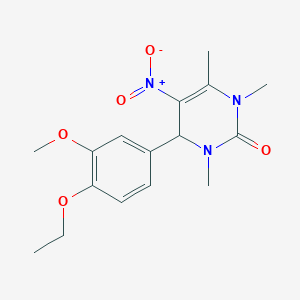 4-(4-ethoxy-3-methoxyphenyl)-1,3,6-trimethyl-5-nitro-3,4-dihydro-2(1H)-pyrimidinone