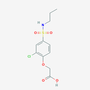 molecular formula C11H14ClNO5S B5069040 {2-chloro-4-[(propylamino)sulfonyl]phenoxy}acetic acid 