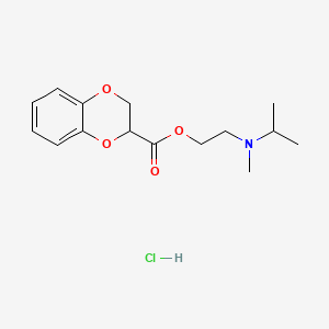 molecular formula C15H22ClNO4 B5069083 2-[isopropyl(methyl)amino]ethyl 2,3-dihydro-1,4-benzodioxine-2-carboxylate hydrochloride 