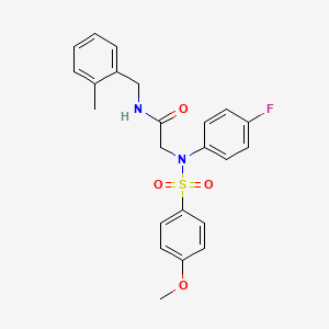 molecular formula C23H23FN2O4S B5069089 N~2~-(4-fluorophenyl)-N~2~-[(4-methoxyphenyl)sulfonyl]-N~1~-(2-methylbenzyl)glycinamide 