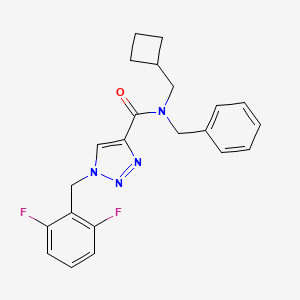 molecular formula C22H22F2N4O B5069096 N-benzyl-N-(cyclobutylmethyl)-1-(2,6-difluorobenzyl)-1H-1,2,3-triazole-4-carboxamide 
