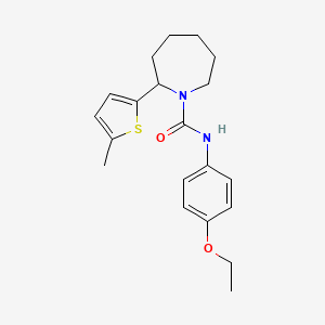 molecular formula C20H26N2O2S B5069102 N-(4-ethoxyphenyl)-2-(5-methyl-2-thienyl)-1-azepanecarboxamide 