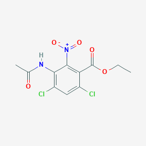 molecular formula C11H10Cl2N2O5 B5069106 ethyl 3-(acetylamino)-4,6-dichloro-2-nitrobenzoate 