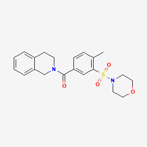 molecular formula C21H24N2O4S B5069108 2-[4-methyl-3-(morpholin-4-ylsulfonyl)benzoyl]-1,2,3,4-tetrahydroisoquinoline 