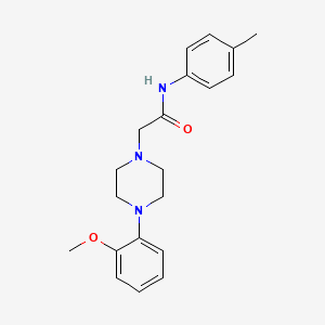 molecular formula C20H25N3O2 B5069123 2-[4-(2-methoxyphenyl)-1-piperazinyl]-N-(4-methylphenyl)acetamide 