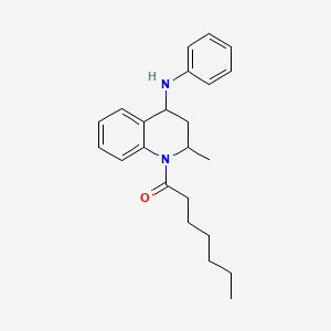 molecular formula C23H30N2O B5069157 1-heptanoyl-2-methyl-N-phenyl-1,2,3,4-tetrahydro-4-quinolinamine 