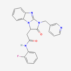 molecular formula C23H18FN5O2 B5069184 N-(2-fluorophenyl)-2-[2-oxo-1-(3-pyridinylmethyl)-2,3-dihydro-1H-imidazo[1,2-a]benzimidazol-3-yl]acetamide 