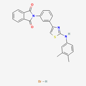 2-(3-{2-[(3,4-dimethylphenyl)amino]-1,3-thiazol-4-yl}phenyl)-1H-isoindole-1,3(2H)-dione hydrobromide