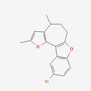molecular formula C17H15BrO2 B5069241 10-bromo-2,4-dimethyl-5,6-dihydro-4H-furo[2',3':3,4]cyclohepta[1,2-b][1]benzofuran 