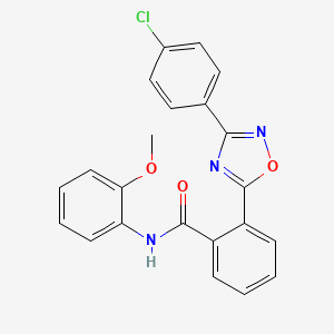 molecular formula C22H16ClN3O3 B5069258 2-[3-(4-chlorophenyl)-1,2,4-oxadiazol-5-yl]-N-(2-methoxyphenyl)benzamide 
