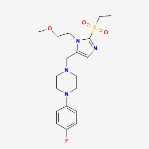 1-{[2-(ethylsulfonyl)-1-(2-methoxyethyl)-1H-imidazol-5-yl]methyl}-4-(4-fluorophenyl)piperazine