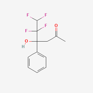 5,5,6,6-tetrafluoro-4-hydroxy-4-phenyl-2-hexanone