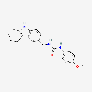 molecular formula C21H23N3O2 B5069342 N-(4-methoxyphenyl)-N'-(2,3,4,9-tetrahydro-1H-carbazol-6-ylmethyl)urea 