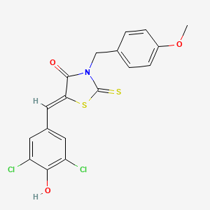 molecular formula C18H13Cl2NO3S2 B5069348 5-(3,5-dichloro-4-hydroxybenzylidene)-3-(4-methoxybenzyl)-2-thioxo-1,3-thiazolidin-4-one 