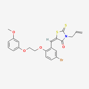 3-allyl-5-{5-bromo-2-[2-(3-methoxyphenoxy)ethoxy]benzylidene}-2-thioxo-1,3-thiazolidin-4-one