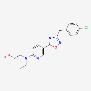 2-[{5-[3-(4-chlorobenzyl)-1,2,4-oxadiazol-5-yl]-2-pyridinyl}(ethyl)amino]ethanol