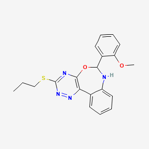 6-(2-methoxyphenyl)-3-(propylthio)-6,7-dihydro[1,2,4]triazino[5,6-d][3,1]benzoxazepine