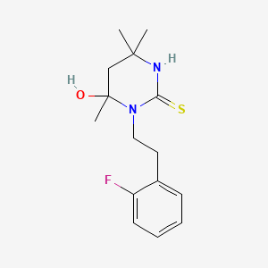 1-[2-(2-fluorophenyl)ethyl]-6-hydroxy-4,4,6-trimethyltetrahydro-2(1H)-pyrimidinethione