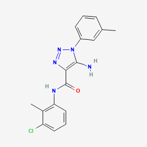 molecular formula C17H16ClN5O B5069386 5-amino-N-(3-chloro-2-methylphenyl)-1-(3-methylphenyl)-1H-1,2,3-triazole-4-carboxamide 