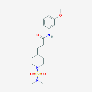 molecular formula C17H27N3O4S B5069392 3-{1-[(dimethylamino)sulfonyl]-4-piperidinyl}-N-(3-methoxyphenyl)propanamide 