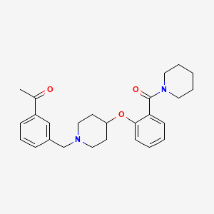 1-[3-({4-[2-(1-piperidinylcarbonyl)phenoxy]-1-piperidinyl}methyl)phenyl]ethanone