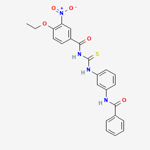 N-({[3-(benzoylamino)phenyl]amino}carbonothioyl)-4-ethoxy-3-nitrobenzamide