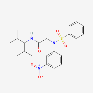 N~1~-(1-isopropyl-2-methylpropyl)-N~2~-(3-nitrophenyl)-N~2~-(phenylsulfonyl)glycinamide