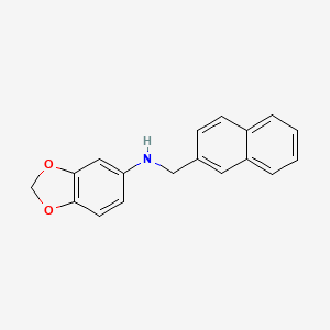 molecular formula C18H15NO2 B5069440 1,3-benzodioxol-5-yl(2-naphthylmethyl)amine 