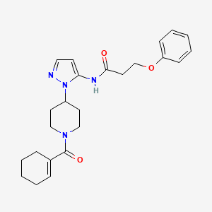 N-{1-[1-(1-cyclohexen-1-ylcarbonyl)-4-piperidinyl]-1H-pyrazol-5-yl}-3-phenoxypropanamide