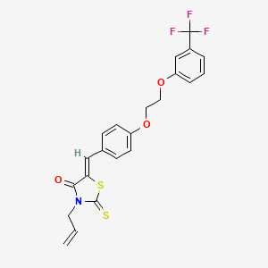 molecular formula C22H18F3NO3S2 B5069459 3-allyl-2-thioxo-5-(4-{2-[3-(trifluoromethyl)phenoxy]ethoxy}benzylidene)-1,3-thiazolidin-4-one 